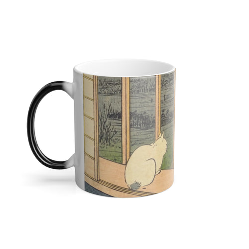 Color-Changing Mug — Cozy Window Cat Scene (11 oz)