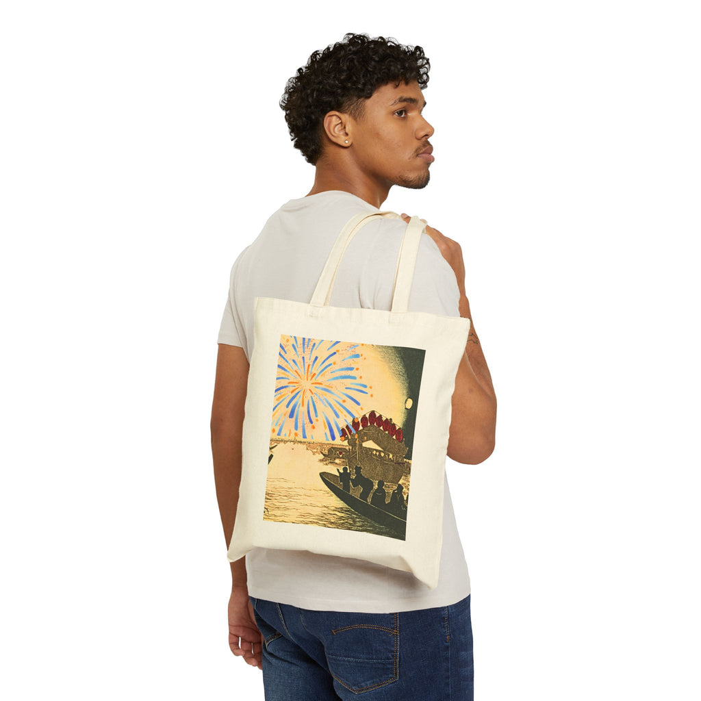 Copy of Cotton Canvas Tote Bag―“Dreamlike Japanese Summer Nights in Traditional Wa Style”