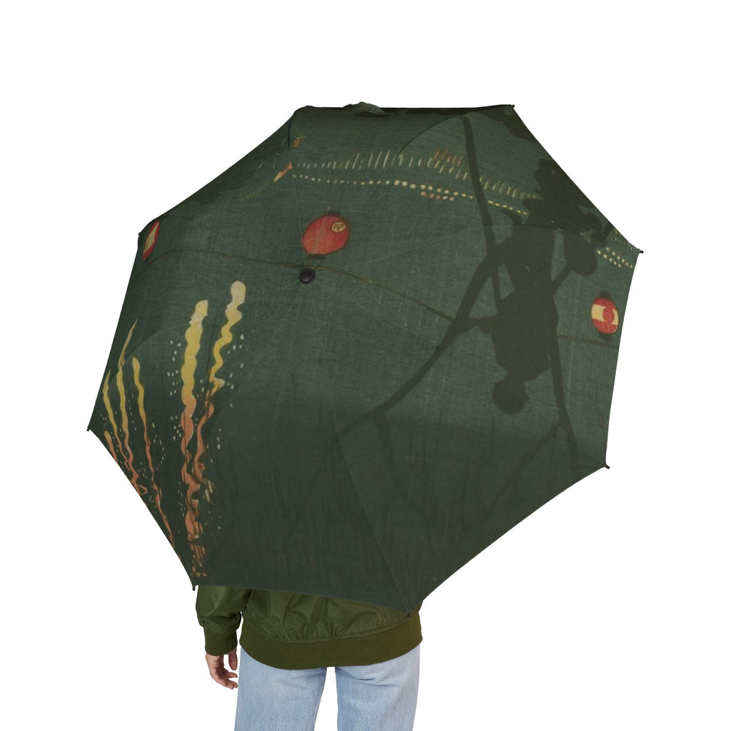 Japanese Folding Umbrella – Fireworks Summer Festival Design