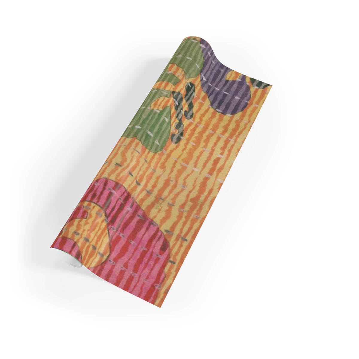 Floral Pattern Gift Wrap Roll — Colorful Retro Blossom Wrapping Paper