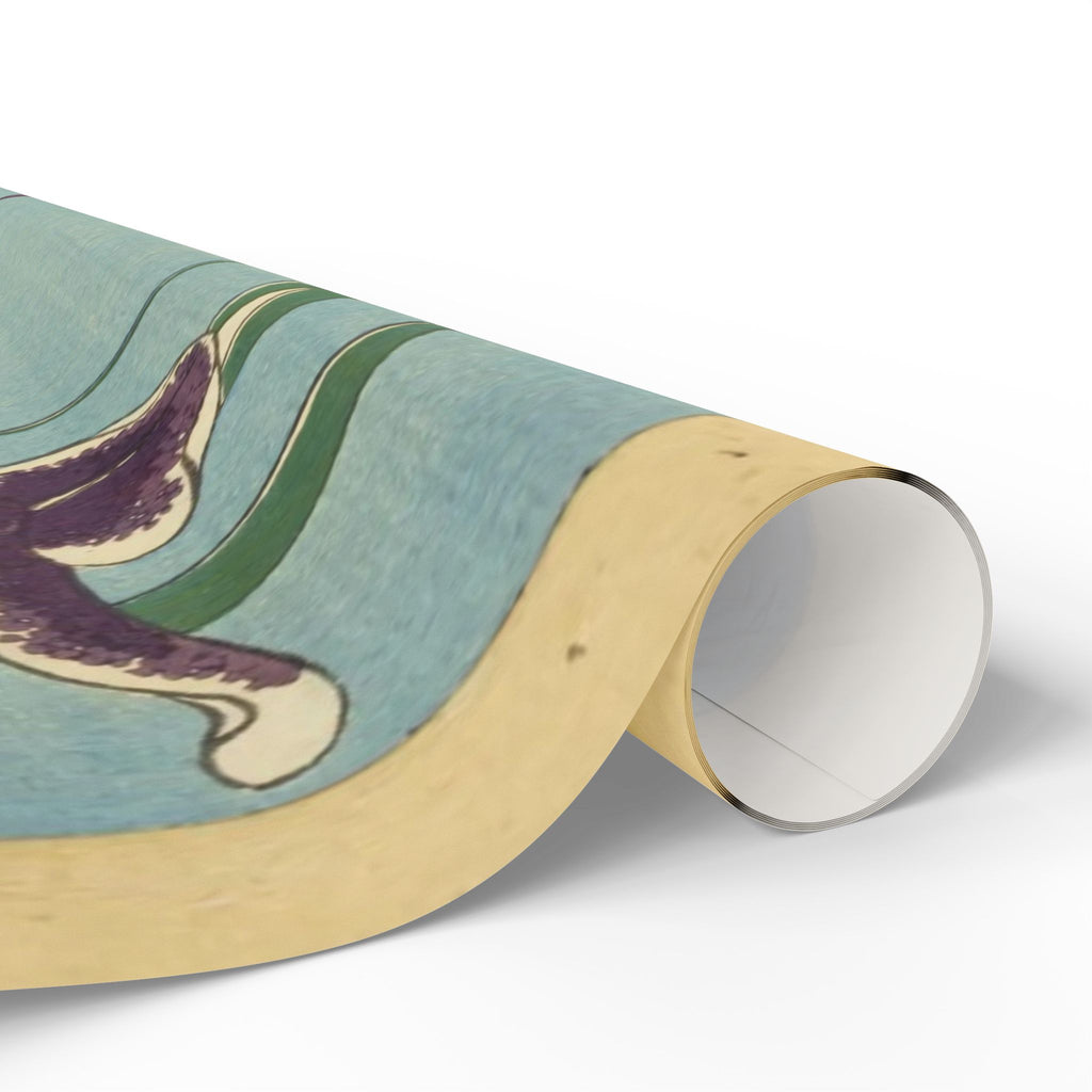 Japanese Wrapping Paper Roll – Satsuki Iris Garden Retro Design