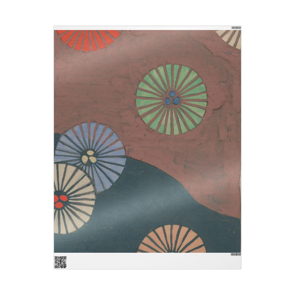 Japanese Wrapping Paper Roll – Vintage Floral Retro Gift Wrap