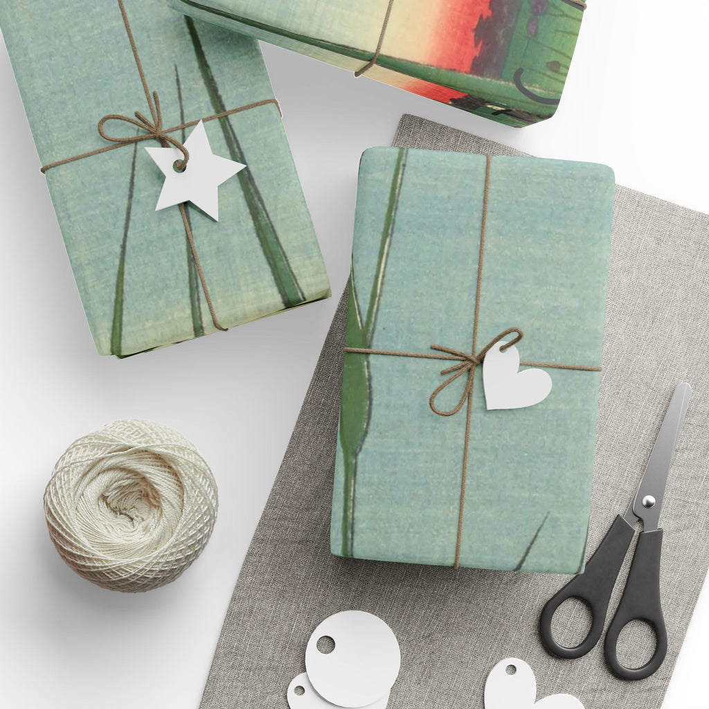 Japanese Wrapping Paper Roll – Satsuki Iris Garden Retro Design