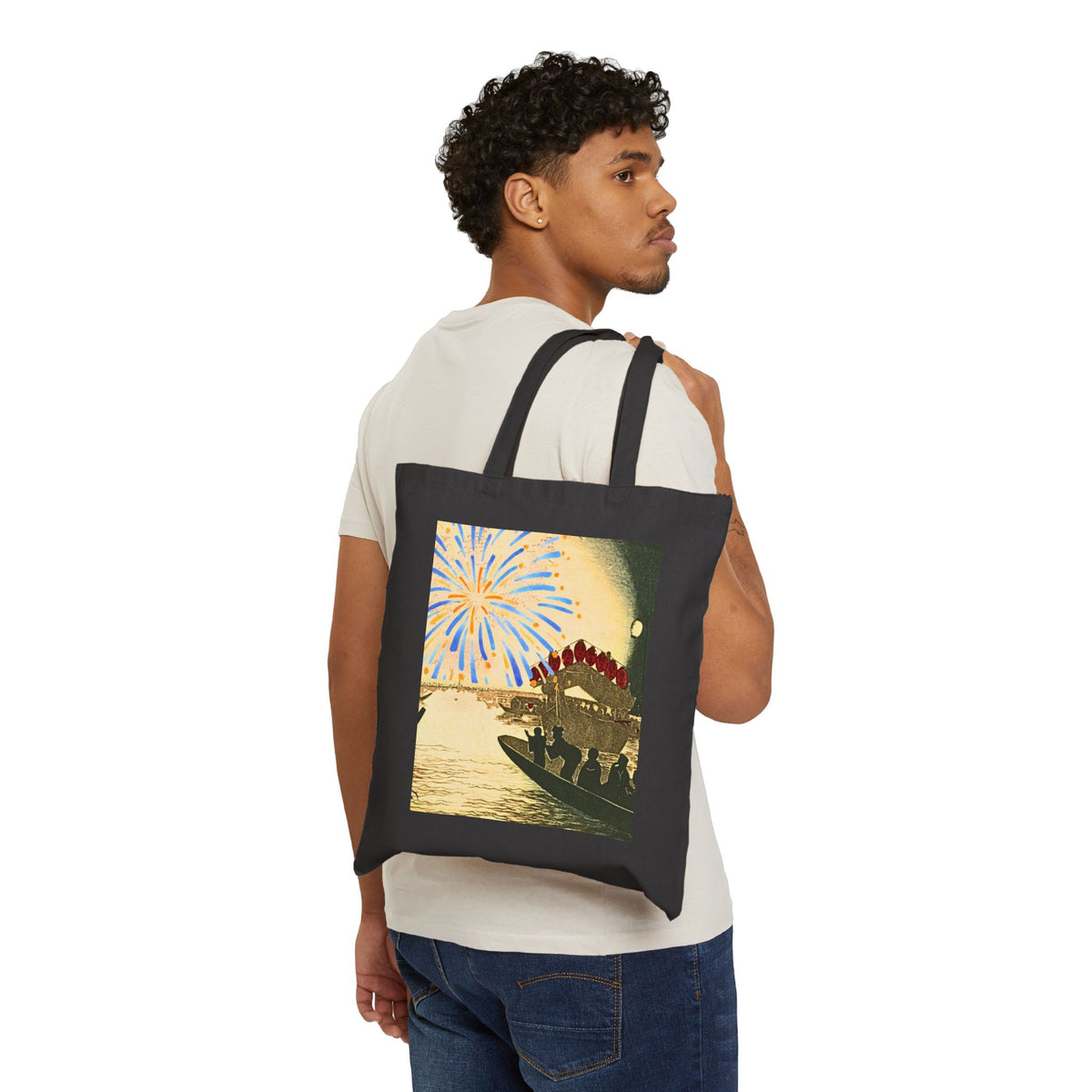 Copy of Cotton Canvas Tote Bag―“Dreamlike Japanese Summer Nights in Traditional Wa Style”