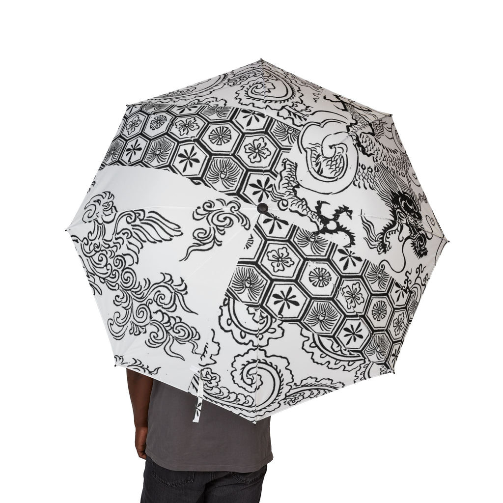 Japanese Folding Umbrella – Dragon & Phoenix Wa Pattern