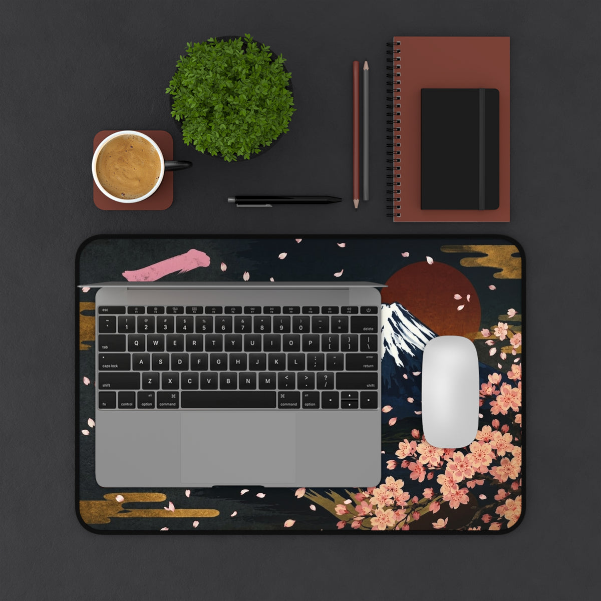 Fuji Mountain & Cherry Blossoms – Ichigo Ichie Desk Mat