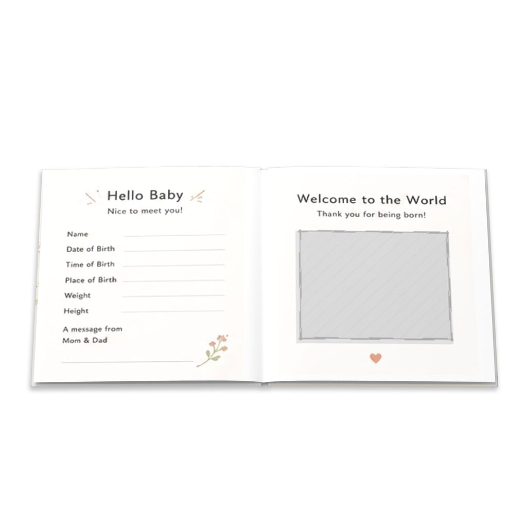 Baby Growth Record – A Baby Memory Book to Capture 1 Year of Growth  Customizable with Hand and Foot Prints & Photos – A Baby Growth Album