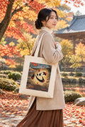 Deep Autumn Japanese Garden – Maple Leaves & Koi Tote Bag