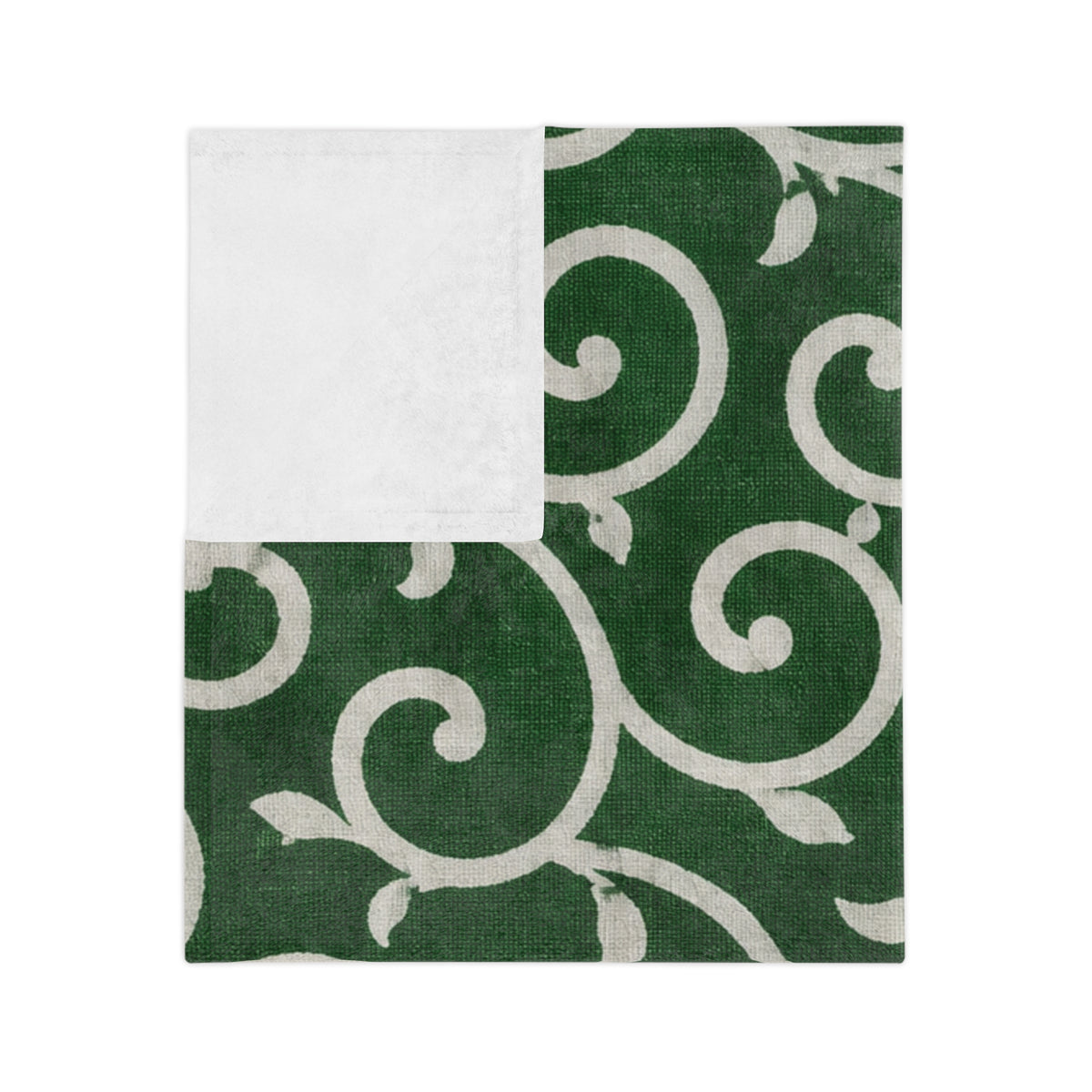 Japanese Karakusa Pattern Blanket – Traditional Green Japanese Design