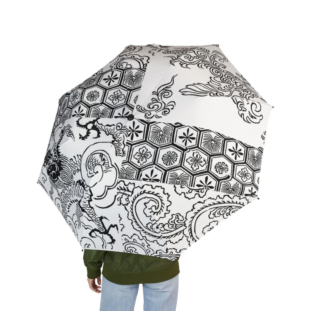 Japanese Folding Umbrella – Dragon & Phoenix Wa Pattern