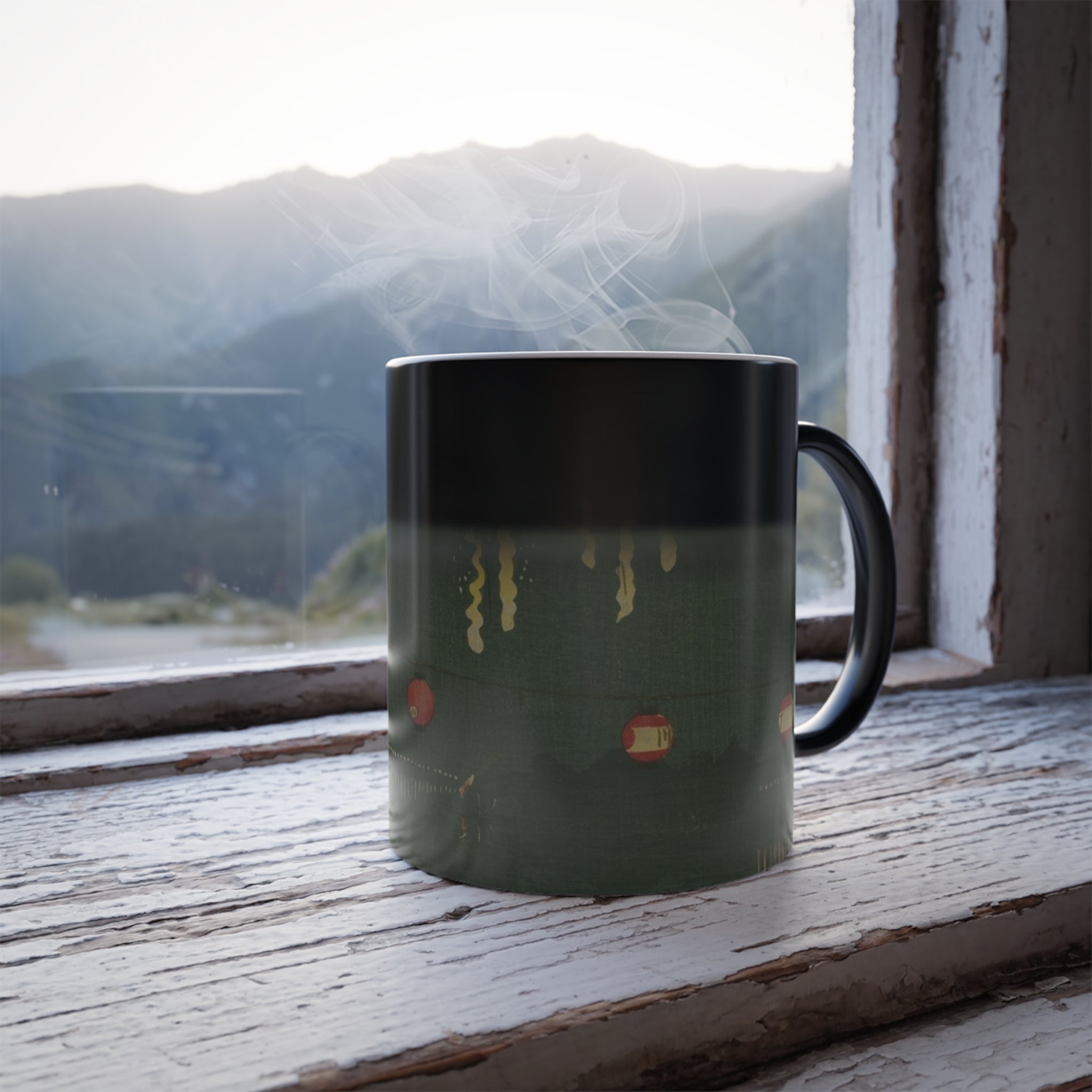 Color Changing Mug —A mug featuring boys watching fireworks from a front-row seatCoffee Cup (11oz)