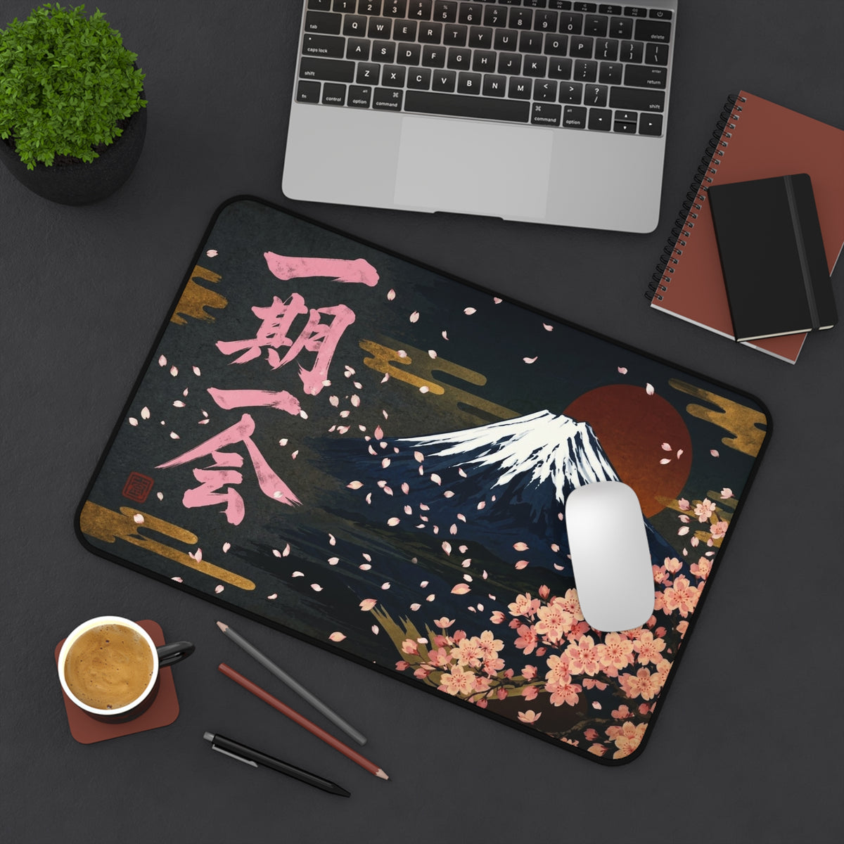 Fuji Mountain & Cherry Blossoms – Ichigo Ichie Desk Mat