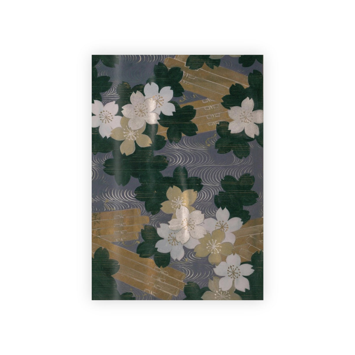 Japanese Sakura & Flowing Water Wrapping Paper – Traditional Washi-Inspired Gift Wrap