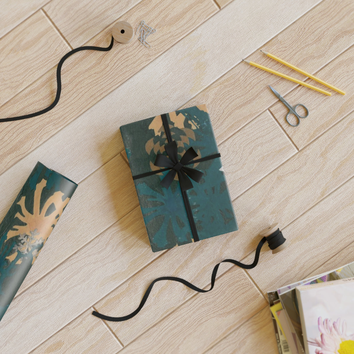 Japanese Snowflake Wrapping Paper – Traditional Washi-Inspired Gift Wrap for Elegant Presents