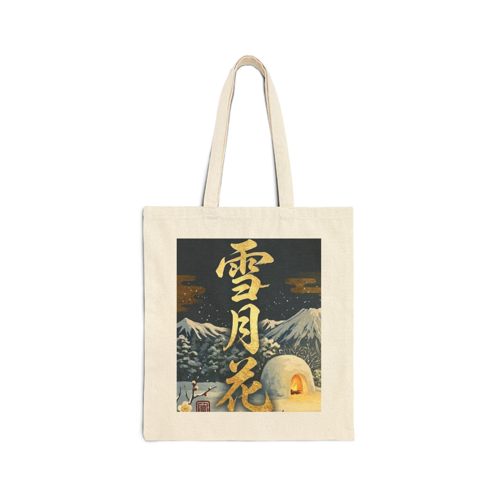 Japanese Winter Night “Setsu-Gekka” Canvas Tote Bag
