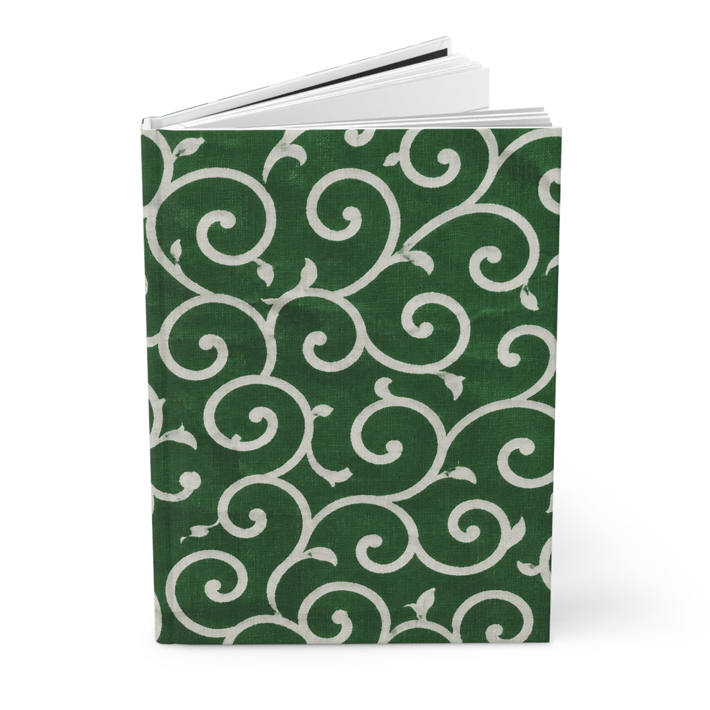 Japanese Karakusa Journal & Memory Book – Traditional Green Design for Writing, Journaling & Travel Photos
