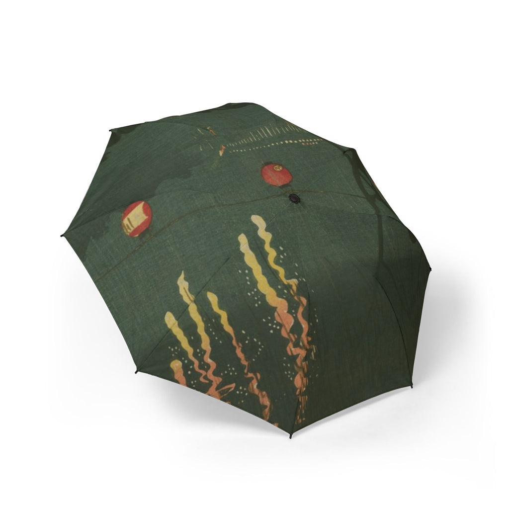 Japanese Folding Umbrella – Fireworks Summer Festival Design