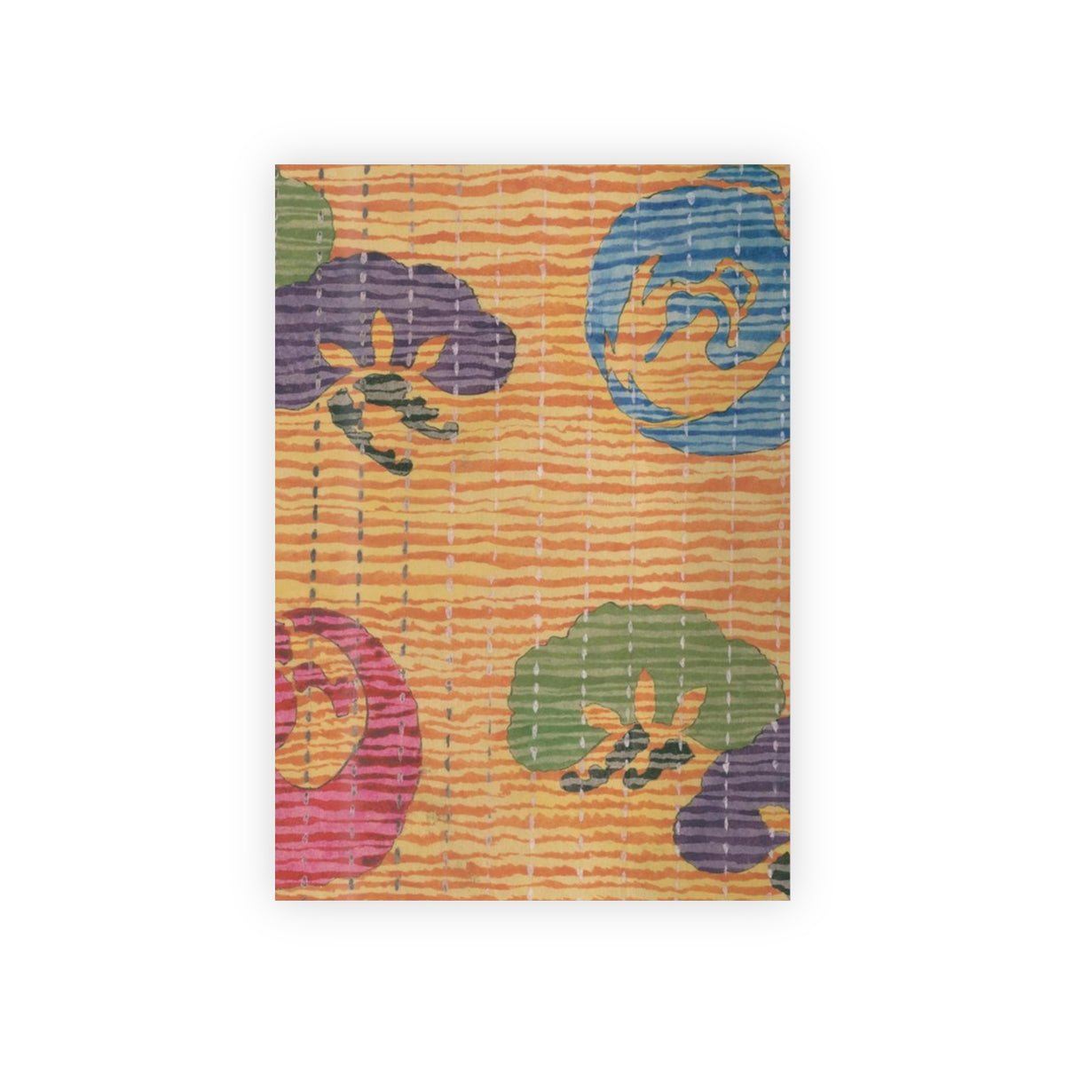 Floral Pattern Gift Wrap Roll — Colorful Retro Blossom Wrapping Paper