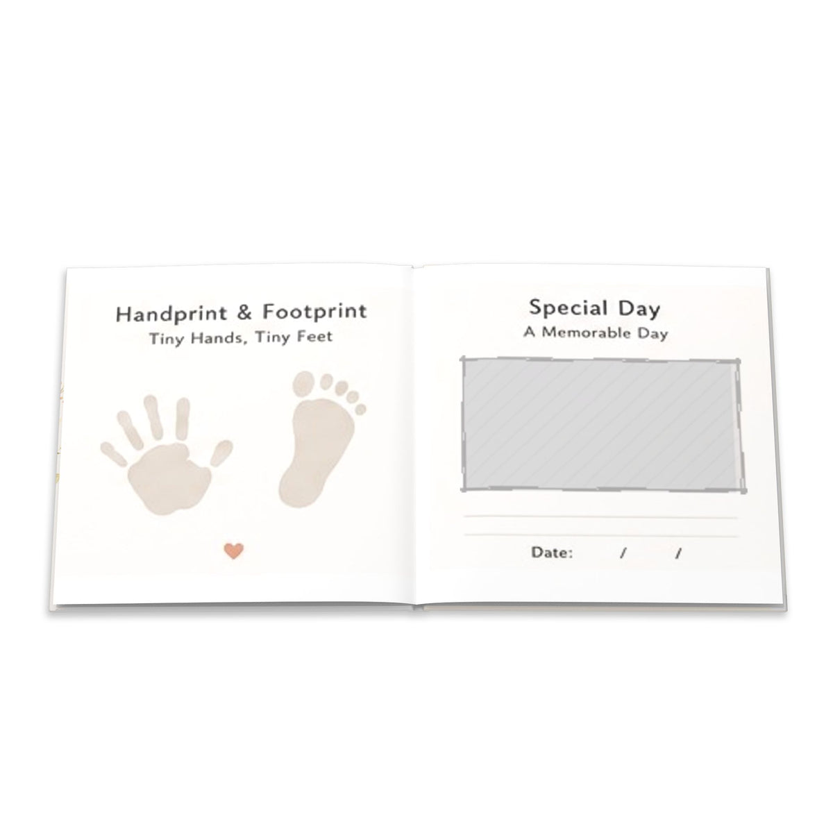 Baby Growth Record – A Baby Memory Book to Capture 1 Year of Growth  Customizable with Hand and Foot Prints & Photos – A Baby Growth Album