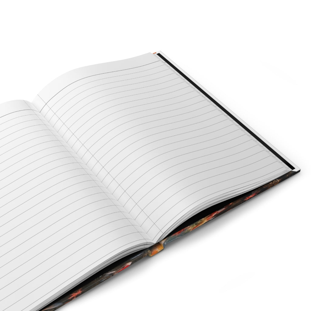 Deep Autumn Japanese Garden – Maple Leaves & Koi Memory Journal
