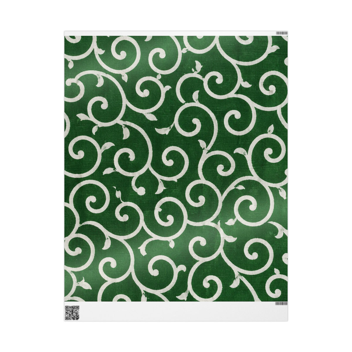 Japanese Karakusa Gift Wrapping Paper – Traditional Green Pattern