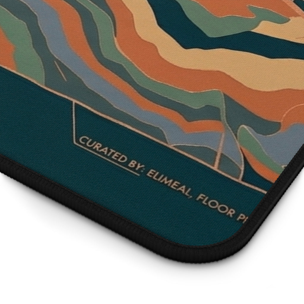 Mount Fuji Blueprint Desk Mat – Modern Japanese Art Desk Pad, Unique Japan Gift