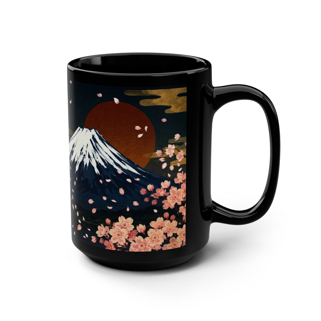 Mount Fuji & Cherry Blossoms “Ichigo Ichie” Japanese Art Mug