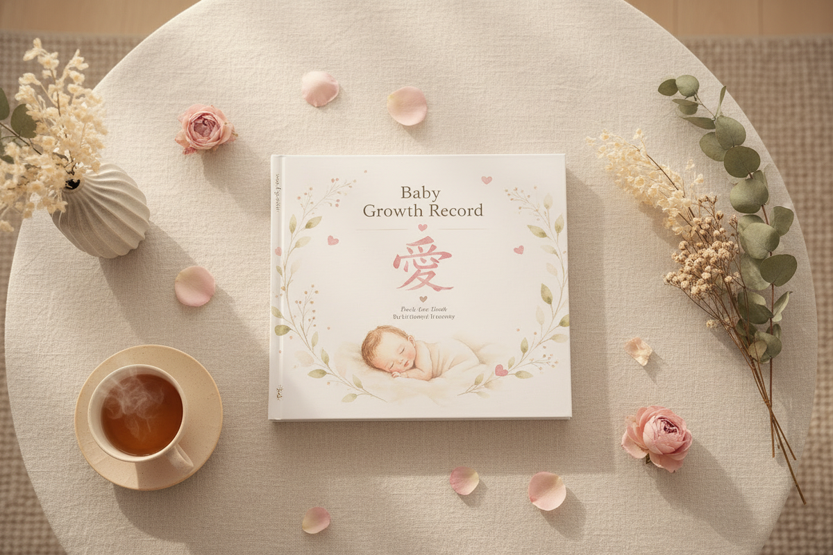 Baby Growth Record – A Baby Memory Book to Capture 1 Year of Growth  Customizable with Hand and Foot Prints & Photos – A Baby Growth Album