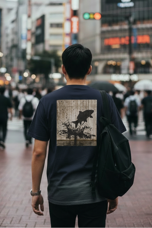 Shibuya – Back Print Fish Design